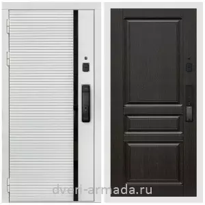 Входные двери 880х2050, Умная входная смарт-дверь Армада Каскад WHITE МДФ 10 мм Kaadas K9 / МДФ 16 мм ФЛ-243 Венге