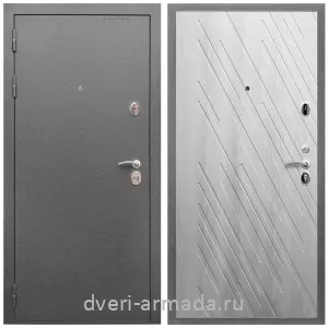 Входные двери МДФ для офиса, Дверь входная Армада Оптима Антик серебро / МДФ 16 мм ФЛ-86 Ясень Ривьера Айс