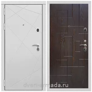 Дверь входная Армада Тесла МДФ 16 мм / МДФ 16 мм ФЛ-57 Дуб шоколад