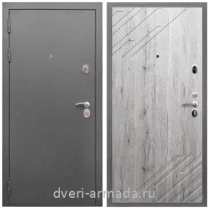 Входные двери МДФ для офиса, Дверь входная Армада Оптима Антик серебро / МДФ 16 мм ФЛ-143 Рустик натуральный