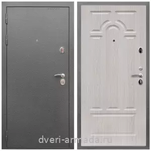 МДФ гладкая, Дверь входная Армада Оптима Антик серебро / МДФ 16 мм ФЛ-58 Дуб белёный