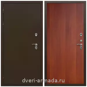 Дверь входная железная утепленная  Армада Термо Молоток коричневый/ МДФ 6 мм ПЭ Итальянский орех для дачи с замками