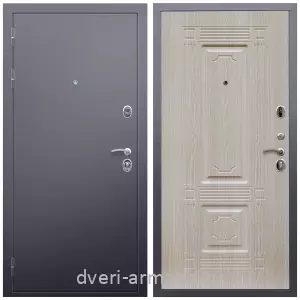 Входные двери 2050 мм, Дверь входная Армада Люкс Антик серебро / МДФ 6 мм ФЛ-2 Дуб белёный от производителя в коттедж с теплоизоляцией