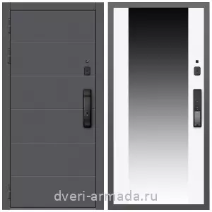 Двери МДФ для квартиры, Дверь входная Армада Роуд МДФ 10 мм Kaadas K9 / МДФ 16 мм СБ-16 Белый матовый