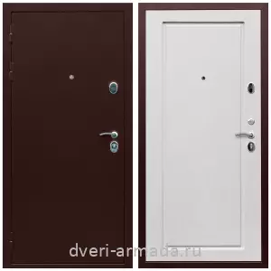 Входные двери 2050 мм, Дверь входная Армада Люкс Антик медь / МДФ 16 мм ФЛ-119 Ясень белый