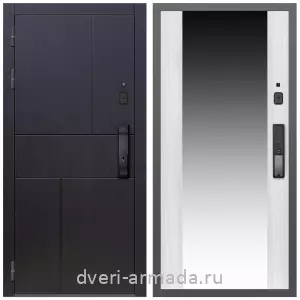 Двери МДФ для квартиры, Умная входная смарт-дверь Армада Оникс МДФ 10 мм Kaadas K9 / МДФ 16 мм СБ-16 Сандал белый