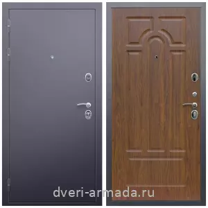 Входные двери 2050 мм, Дверь входная в квартиру Армада Люкс Антик серебро / МДФ 6 мм ФЛ-58 Морёная береза с шумоизоляцией эконом с МДФ панелями