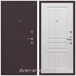 Антивандальные, Антивандальная металлическая  дверь входная Армада Комфорт Антик медь / МДФ 16 мм ФЛ-243 Дуб белёный