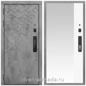 Современные входные двери, Дверь входная Армада Квадро МДФ 16 мм Kaadas K9 / МДФ 16 мм ФЛЗ Панорама-1 Белый матовый