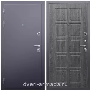 Входные двери лофт, Дверь входная Армада Люкс Антик серебро / МДФ 10 мм ФЛ-38 Дуб Филадельфия графит