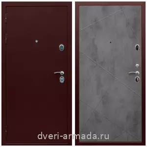 Современные входные двери, Дверь входная Армада Люкс Антик медь / МДФ 10 мм ФЛ-291 Бетон темный одностворчатая в офис
