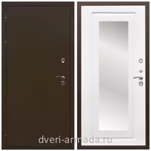 Тамбурные двери, Дверь входная уличная в дом Армада Термо Молоток коричневый/ МДФ 16 мм ФЛЗ-120 Ясень белый