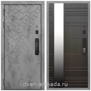Входные двери лофт, Дверь входная Армада Квадро МДФ 16 мм Kaadas K9 / МДФ 16 мм ФЛЗ-Сити, Венге