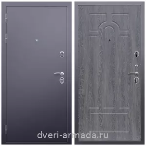 Входные двери с тремя петлями, Дверь входная железная Армада Люкс Антик серебро / МДФ 6 мм ФЛ-58 Дуб Филадельфия графит на заказ со вставкой