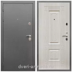 Входные двери Йошкар-Ола, Дверь входная Армада Оптима Антик серебро / МДФ 16 мм ФЛ-2 Дуб белёный