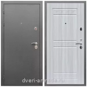 Входные двери лофт, Дверь входная Армада Оптима Антик серебро / МДФ 10 мм ФЛ-242 Сандал белый