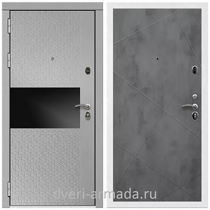 Дверь входная Армада Престиж Белая шагрень МДФ 16 мм Милк рикамо софт / ФЛ-291 Бетон темный