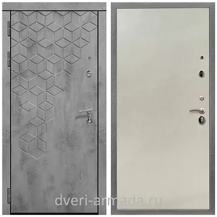 Дверь входная Армада Квадро МДФ 16 мм Бетон тёмный / МДФ 6 мм ПЭ Венге светлый