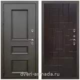 Дверь входная уличная в дом Армада Фаренгейт / МДФ 16 мм ФЛ-57 Дуб шоколад для загородного дома