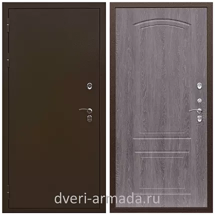 Дверь входная железная уличная в дом Армада Термо Молоток коричневый/ ФЛ-138 Дуб филадельфия графит для дачи на заказ от производителя