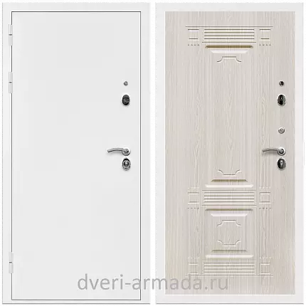 Дверь входная Армада Оптима Белая шагрень / МДФ 6 мм ФЛ-2 Дуб белёный