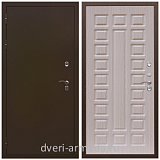 Для коттеджа, Дверь входная утепленная для загородного дома Армада Термо Молоток коричневый/ ФЛ-183 Сандал белый от производителя