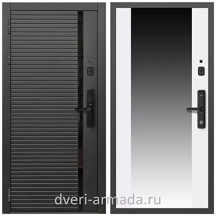 Умная входная смарт-дверь Армада Каскад BLACK Kaadas S500 / МДФ 16 мм СБ-16 Белый матовый